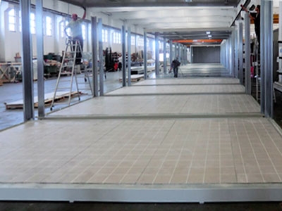 Installazione di pannelli pavimento MPTile su strutture mobili